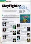 Scan de la preview de ClayFighter 63 1/3 paru dans le magazine 64 Extreme 7, page 1