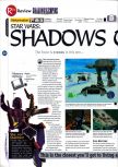 Scan of the review of Star Wars: Shadows Of The Empire published in the magazine 64 Magazine 01, page 1