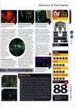 Scan of the review of Star Wars: Shadows Of The Empire published in the magazine 64 Magazine 01, page 4