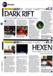 Scan de la preview de Hexen paru dans le magazine 64 Magazine 01, page 1
