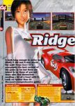 Scan of the walkthrough of Ridge Racer 64 published in the magazine 64 Magazine 41, page 1