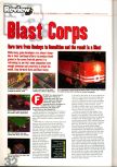 Scan du test de Blast Corps paru dans le magazine N64 Pro 01, page 1
