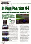 Scan of the review of F1 Pole Position 64 published in the magazine N64 Pro 01, page 1