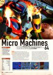 Scan of the review of Micro Machines 64 Turbo published in the magazine Total Control 5, page 1