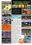 Scan of the preview of International Track & Field 2000 published in the magazine Nintendo Magazine System 85, page 1