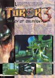 Scan of the preview of Turok 3: Shadow of Oblivion published in the magazine Nintendo Magazine System 87, page 1