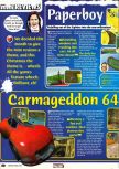 Scan du test de Carmageddon 64 paru dans le magazine N64 Pro 29, page 1
