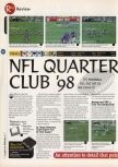 Scan of the review of NFL Quarterback Club '98 published in the magazine 64 Magazine 07, page 1
