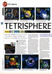 Scan of the review of Tetrisphere published in the magazine 64 Magazine 10, page 1