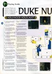 Scan of the walkthrough of Duke Nukem 64 published in the magazine 64 Magazine 10, page 1