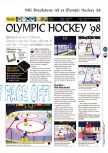 Scan of the review of Olympic Hockey Nagano '98 published in the magazine 64 Magazine 12, page 1