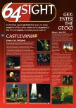 Scan of the preview of Castlevania published in the magazine 64 Magazine 13, page 1