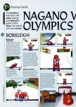 Scan of the walkthrough of Nagano Winter Olympics 98 published in the magazine 64 Magazine 13, page 1