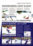Scan de la soluce de Nagano Winter Olympics 98 paru dans le magazine 64 Magazine 13, page 8