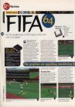 Scan of the review of FIFA 64 published in the magazine 64 Magazine 02, page 1