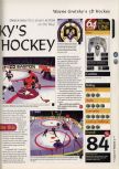 Scan of the review of Wayne Gretzky's 3D Hockey published in the magazine 64 Magazine 02, page 2
