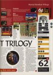 Scan of the review of Mortal Kombat Trilogy published in the magazine 64 Magazine 02, page 2
