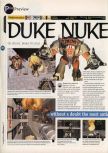 Scan of the preview of Duke Nukem 64 published in the magazine 64 Magazine 02, page 1