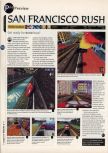 Scan of the preview of San Francisco Rush published in the magazine 64 Magazine 02, page 11