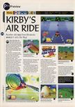 Scan de la preview de Kirby's Air Ride paru dans le magazine 64 Magazine 03, page 5
