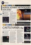 Scan of the preview of Mortal Kombat Mythologies: Sub-Zero published in the magazine 64 Magazine 03, page 1