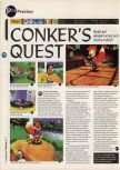 Scan of the preview of Conker's Bad Fur Day published in the magazine 64 Magazine 04, page 3