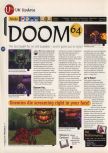 Scan of the review of Doom 64 published in the magazine 64 Magazine 05, page 1