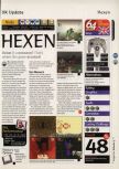 Scan of the review of Hexen published in the magazine 64 Magazine 05, page 1