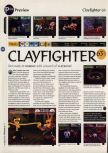 Scan of the preview of ClayFighter 63 1/3 published in the magazine 64 Magazine 05, page 3