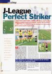 Scan of the review of Jikkyou J-League Perfect Striker published in the magazine 64 Extreme 2, page 1