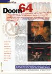 Scan du test de Doom 64 paru dans le magazine 64 Extreme 3, page 1