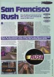 Scan de la preview de San Francisco Rush paru dans le magazine 64 Extreme 8, page 1