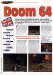 Scan of the review of Doom 64 published in the magazine 64 Extreme 8, page 1
