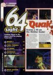 Scan of the preview of Quake II published in the magazine 64 Magazine 29, page 1