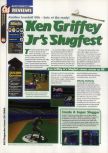 Scan of the review of Ken Griffey Jr.'s Slugfest published in the magazine 64 Magazine 29, page 1