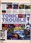 Scan of the review of Tonic Trouble published in the magazine X64 23, page 1