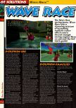 Scan of the walkthrough of Wave Race 64 published in the magazine 64 Solutions 02, page 1