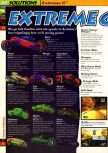 Scan of the walkthrough of Extreme-G published in the magazine 64 Solutions 02, page 1