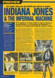 Scan of the preview of Indiana Jones and the Infernal Machine published in the magazine Nintendo Accion 100, page 1