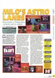 Scan du test de Milo's Astro Lanes paru dans le magazine Magazine 64 16, page 1