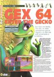 Scan du test de Gex 64: Enter the Gecko paru dans le magazine Magazine 64 18, page 1