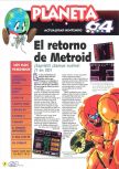 Scan of the preview of Metroid 64 published in the magazine Magazine 64 18, page 1