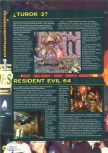 Scan of the preview of Resident Evil 2 published in the magazine Magazine 64 19, page 12