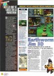 Scan de la preview de Earthworm Jim 3D paru dans le magazine Magazine 64 23, page 1