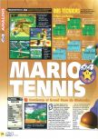 Scan of the review of Mario Tennis published in the magazine Magazine 64 36, page 1