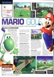Scan of the review of Mario Golf published in the magazine Computer and Video Games 217, page 1