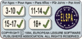 Pour ages 3+ (1994) (ELSPA) Pour ages 3+ (1994) (European Leisure Software Publishers Association - Royaume-Uni)