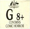 General 8+ - Contains comic horror (G8+) (Australian Classification Board - Australia)