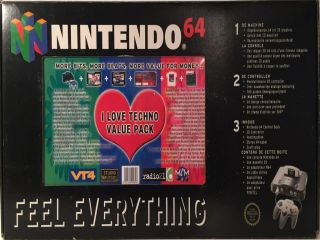 The picture of the Nintendo 64 I Love Techno Value Pack (Belgium) bundle