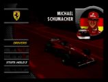 Ecran de choix du pilote du jeu F1 World Grand Prix sur Nintendo 64. Ca permet de retrouver les moments où Schumacher était en forme !